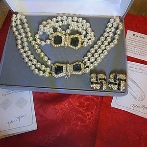 NOLAN MILLER SET OF PEARLS W/BRACELET AND EARRINGS